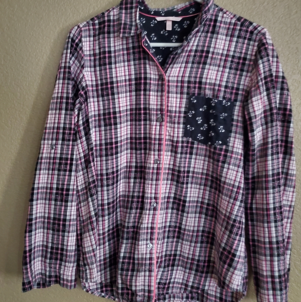 Victoria’s Secret VS Plaid Flannel Pajama Set Top Bottom